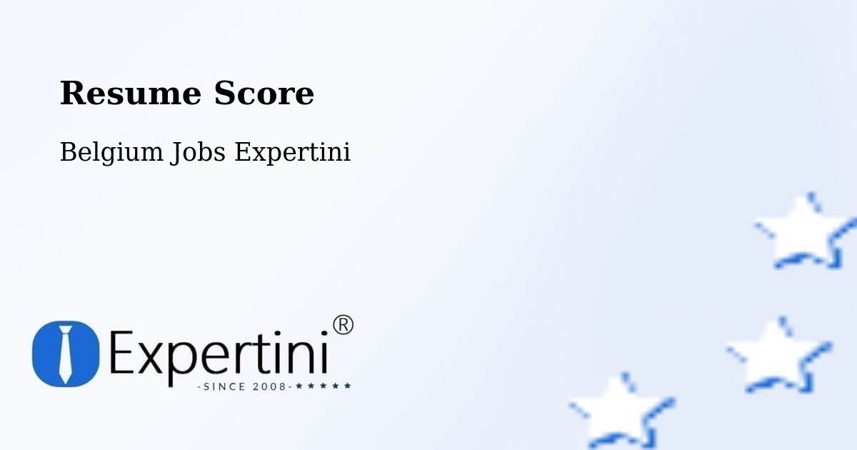 Resume Score & Job Description Match Tool – Izegem - Belgium Jobs Expertini